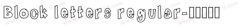Block letters regular字体转换